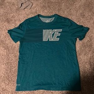 Turquoise nike dri fit tee
